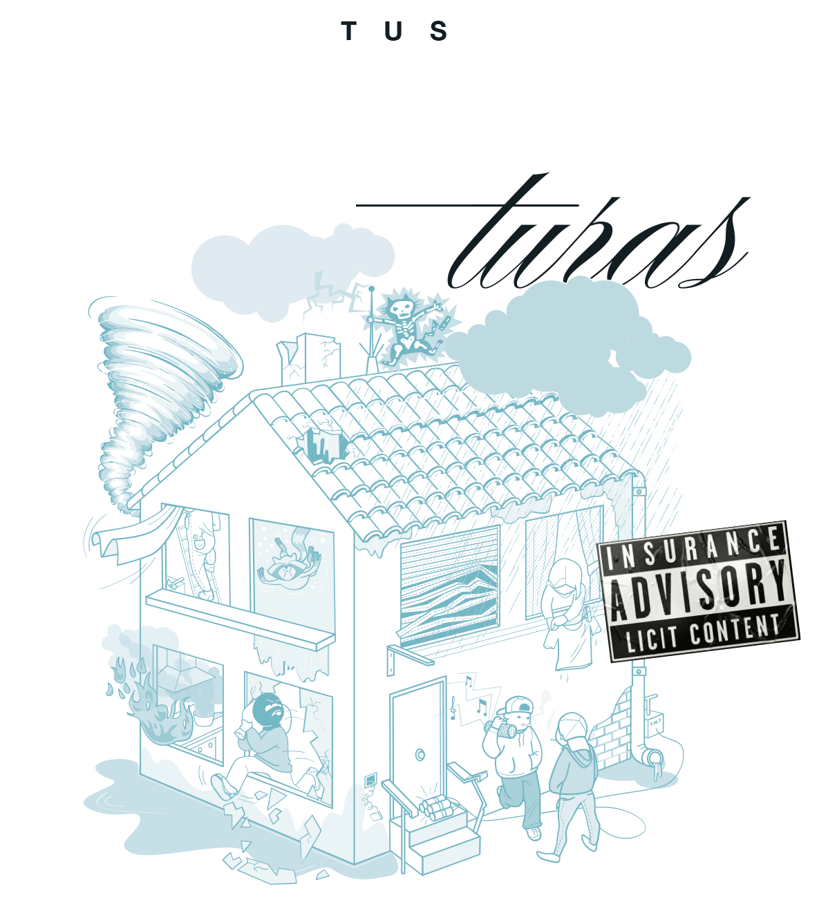 Portada álbum Tus COVERturas de Tuio y El Chojin - disco de rap sobre coberturas de seguro de hogar